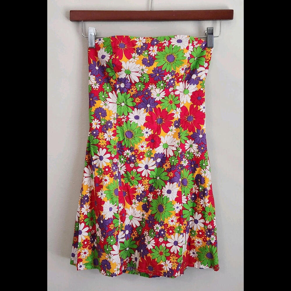 Peppermayo Dress Size 4 Strapless Floral Mini Summer